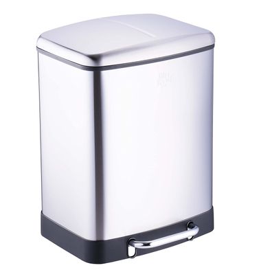 Dirt Devil Tretmélleimer 2x12L Edelstahl Soft Close Mélltrennung Silber