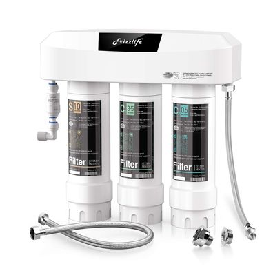 Frizzlife SK99 Untertisch Wasserfilter 3-stufig 0,5 Mikron NSF/ANSI 42 53