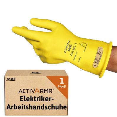 Ansell ActivArmr Elektriker-Schutzhandschuhe Klasse 00 500V Gr. M
