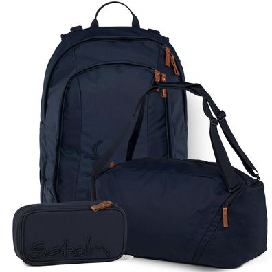 satch Set aus air + Sporttasche + Schlamperbox 26, Nordic Blue, Mädchen & Jungen