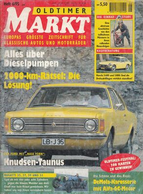 Oldtimer Markt 6/1996 Knudsen Taunus, Bugatti, Honda S600, Triumph, MV Agusta