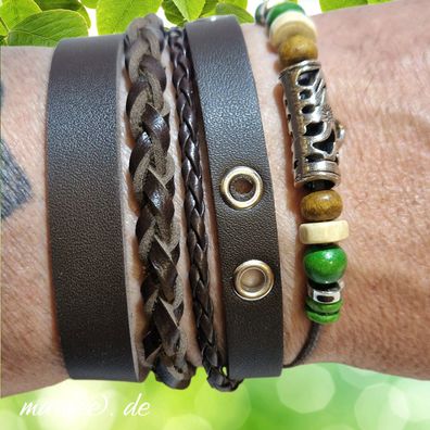 Lederarmband-Set, 3 Stück mehrsträngige Armbänder Art.-Nr. 90033