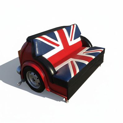 Retro Union Jack Sofa Car Furniture Garage Auto Sofa Couch Polster Zweisitzer