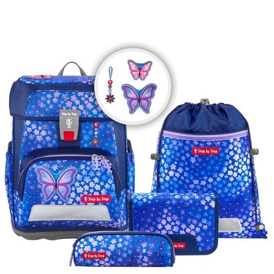 Step by Step CLOUD Schulranzen Set 5tlg Butterfly Maja, Butterfly Maja, Mädch
