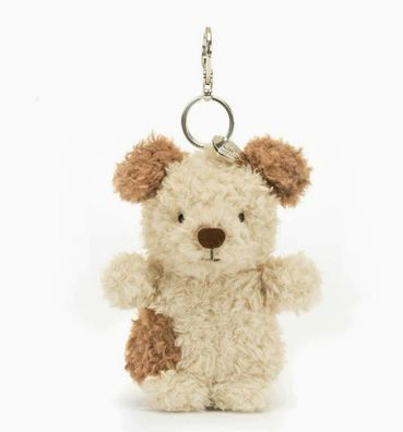 Jellycat Plüschtier mit Verpackungsbeutel, 10 cm großer Anhängerwelpe