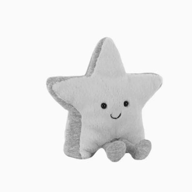 Jellycat-Plüschtier mit silbernem Stern und Verpackungsbeutel