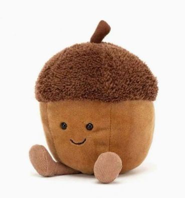 JellyCat - Neu, Haselnuss mit Etikett, 15 cm