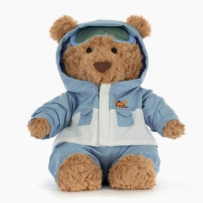 JellyCat - Nagelneuer Skianzug-Bär mit Etikett, 28 cm