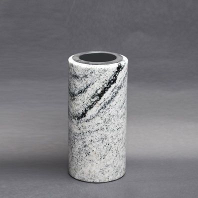 Grabvase Granit Viscont white Grabmalvase Friedhofsvase * * rund * * Viscont white