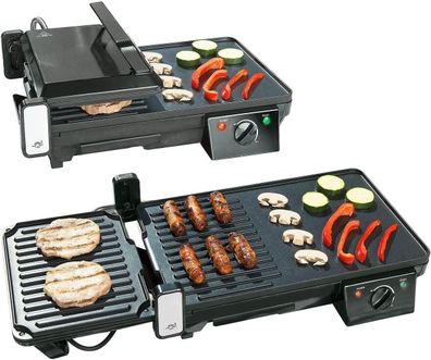 NEU Elektrischer 2in1 Tischgrill Kontaktgrill für Grillen Braten Toasten Garen