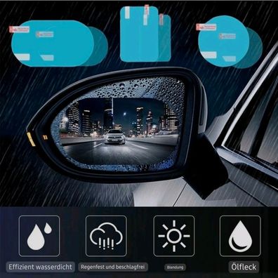 2x Auto Rückspiegel Spiegel Folie Anti Nebel Blendfreie Schutzfolie Wasserdicht