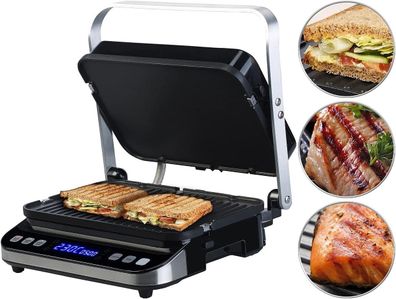 NEU Digitaler Panini Sandwich Kontaktgrill für fettarmes Grillen Braten Toasten