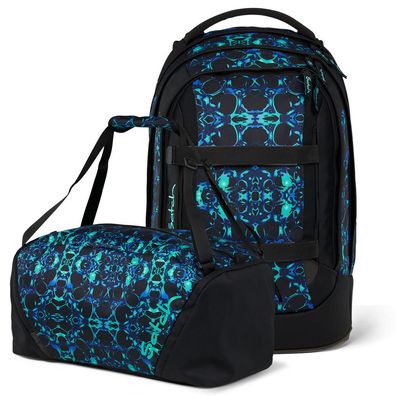 satch pack Set aus pack + Sporttasche PakDuf-25, Caleido Blue, Mädchen & Jungen