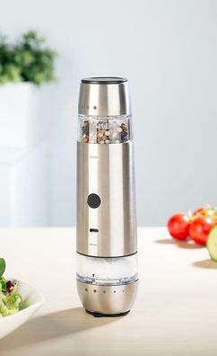 NEU Automatische 2in1 Akku Gewürzmühle Keramik Mahlwerk für Kochen Grillen BBQ