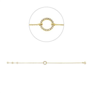 Luna Creation - 5F350G8-2 - Armband - Damen - 750GG - mit Diamanten - 16-18cm