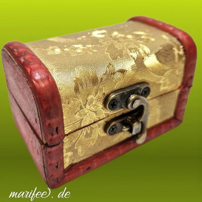 Holz-Truhe, Schatzkiste, Prägemotiv, Holz/ Metall Art.-Nr. 12443