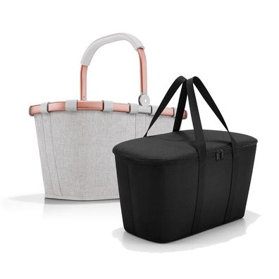 reisenthel Set aus carrybag BK + coolerbag UH BKUH, frame twist sky rose + bl