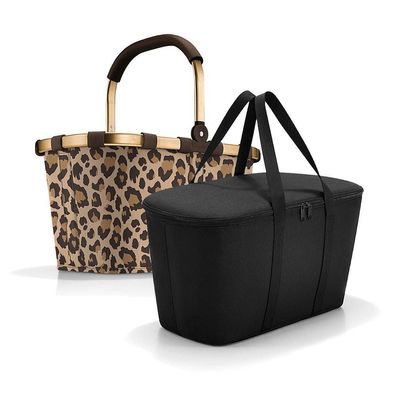 reisenthel Set aus carrybag BK + coolerbag UH BKUH, frame leo macchiato + bla