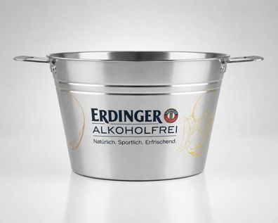 Erdinger Alkoholfrei Getränkekühler aus Metall Hochwertiger Flaschenkühler & Ei