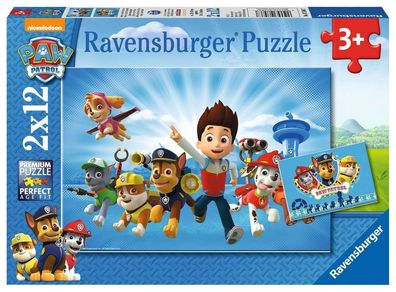 Ryder und die Paw Patrol - Puzzle 2x12 Teile Ravensburger Kinderpuzzle