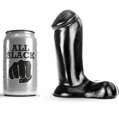 All Black Dicke Analdildo/Analplug - 14 cm Länge - Schwarz