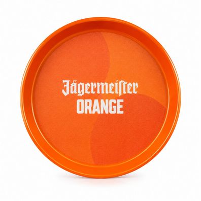 Jägermeister Orange Tablett Rund - Serviertablett Bar Tablett Orange