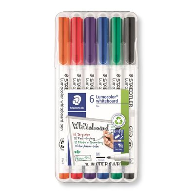 STAEDTLER® 301 WP6 Whiteboardstift Lumocolor M 6St Box