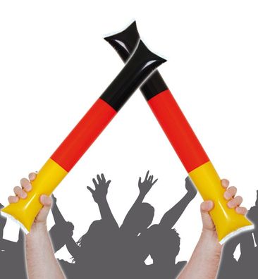 FRIES Fan Air Sticks 2er Set Klatschstangen Deutschland Schwarz-Rot-Gold