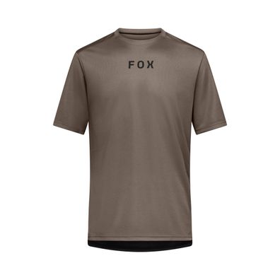 FOX Bike Jersey Ranger Ss Wordmark nutmeg - Größe: S