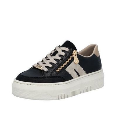 Rieker Sneaker Low - Schwarz Glattleder