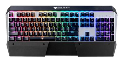 COUGAR Gaming Attack X3 RGB Tastatur USB QWERTZ Deutsch Schwarz - Silber (37ATRM4MB.0