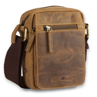 Greenburry Vintage Travel-2 Umhänger klein 1610, brown, Herren