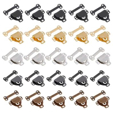 5 Set Haken und Ösen Hosen haken Verschluss 10mm Annähverschluss Per Hand annähen