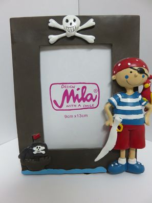 Mila Bilderrahmen - Pirat, Kinderzimmer, Fotorahmen, Deko, Dekoration, Kinderzimmerd