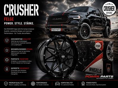 Felgensatz 22x10" Crusher OFF ROAD C02 RAM 1500 Bj.2019+ DT (Gen.5) / Bj. 2024