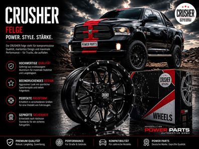 Felgensatz 20x9" RAM 1500 (Gen.3 Gen.4) Crusher OFF ROAD C01 (mit Teilegutachten)