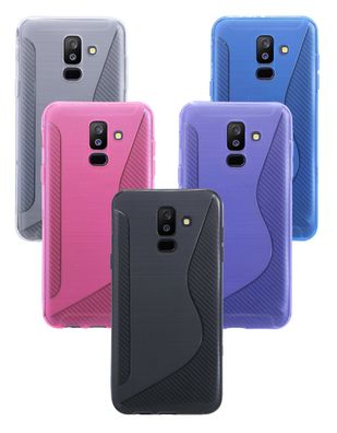 Handyhülle Samsung Galaxy A6 Silikon Hülle Schutzhülle Case Cover Backcover
