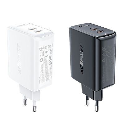 Acefast 50W 2x USB-C Ladegerät Ladegerät GaN USB Typ C 50W, PD, QC 3.0,