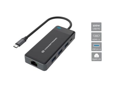 Conceptronic DONN14G laptop-dockingstation & portreplikator Kabelgebunden USB 3.2 Gen