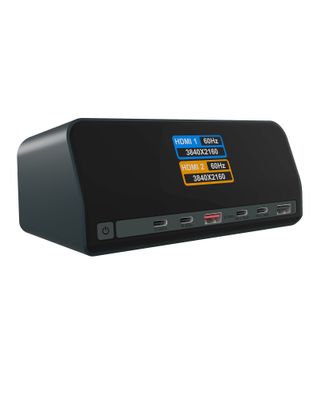 ICY BOX Heart Dock 2300, 11-in-1 DockingStation mit zwei Videoausgängen und LCD-Displ