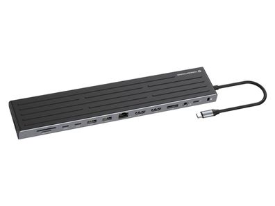 Conceptronic DONN32B 14-in-1 MST-Dockingstation USB 3.2 Gen 1, HDMI x2, DisplayPort,