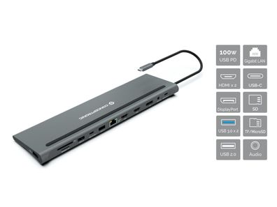 Conceptronic DONN17G laptop-dockingstation & portreplikator Kabelgebunden USB 3.2 Gen