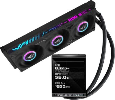 ASUS ROG Strix LC IV 360 ARGB LCD Prozessor Flüssigkeitskühlung 12 cm Schwarz