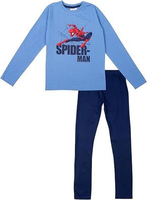 Marvel Spider-Man Schlafanzug für Jungen Kinder Pyjama Set Langarm Oberteil mit