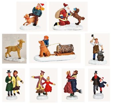Wurm - Diverse Figuren, Höhe 5,0 - 8,0 cm, Weihnachtsdorf
