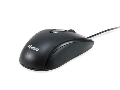 Equip Kompakt kabelgebundene Maus - USB-C, Schwarz