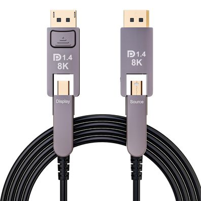 Chenlenic DisplayPort 1.4 auf Mini DP Glasfaserkabel 8K 60Hz 10m