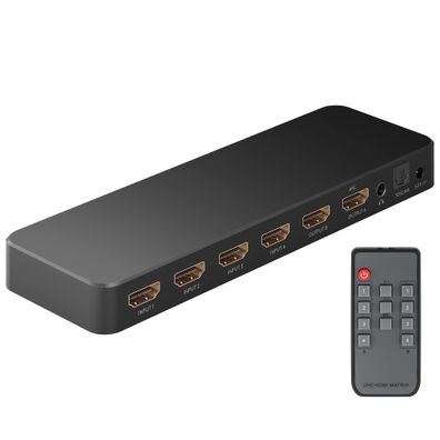 goobay HDMI Matrix Switch 4x2 4K 60Hz Audio Extractor HDCP 2.2 58479