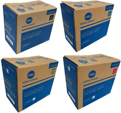 Konica-Minolta TNP51K TNP51C TNP51Y TNP51M Patrone Schwarz Blau Gelb Rot NEU!