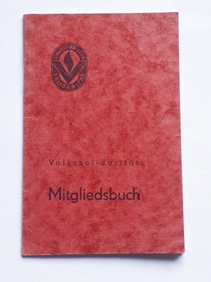 Volkssolidarität Mitgliedsbuch 1